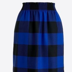 J CREW Factory Wool Sidewalk Skirt in Plaid